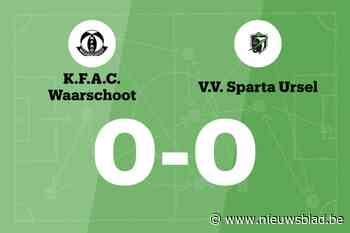 Duel tussen FAC Waarschoot en Sparta Ursel blijft doelpuntloos
