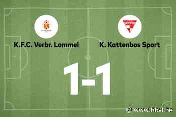 V. Lommel speelt thuis gelijk tegen Kattenbos