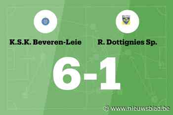 B. Defoor scoort drie keer voor SK Beveren-Leie in wedstrijd tegen R. Dottignies Sp.