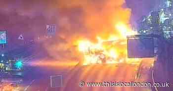 LIVE updates as huge stretch of M25 near Surrey and Kent shut due lorry fire