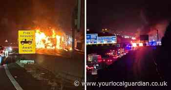 Recap after huge stretch of M25 near Surrey and Kent shut due lorry fire