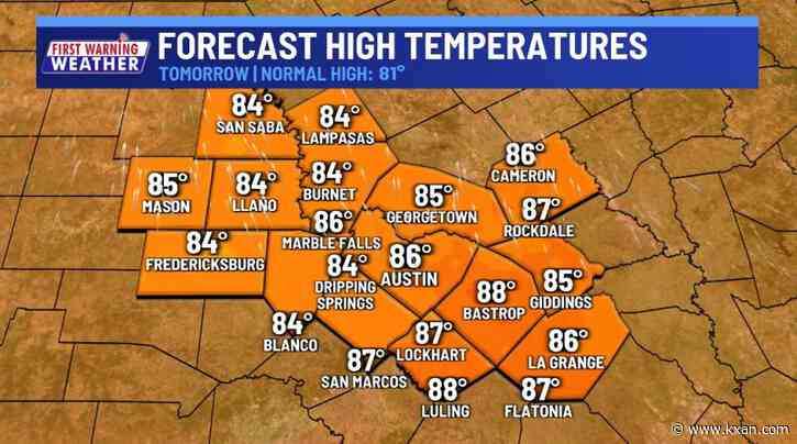 Warmer-than-average high temperatures this week