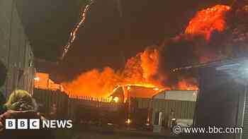 Overnight blaze at industrial site