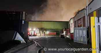 Multiple cars destroyed after fire at industrial estate in Sutton