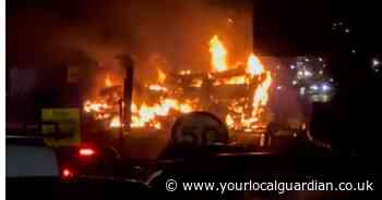 M25 near Kent and Surrey to stay closed until afternoon after truck fire