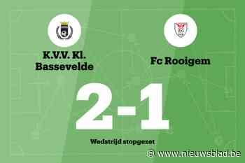 Match tussen Klauwaarts Bassevelde en FC Rooigem stopgezet