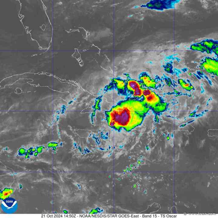 Tropical tracker: Tropical Storm Oscar weakens after Cuba landfall
