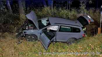 Verfolgungsfahrt durch Region Braunschweig: Polizeiauto verunglückt