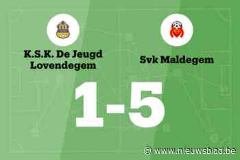 SVK Maldegem zet ongeslagen reeks voort met 1-5 tegen KSK Lovendegem