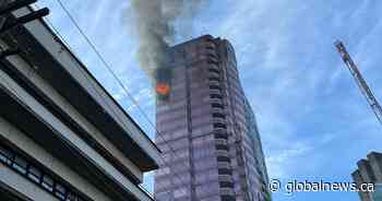 Fire breaks out in downtown Vancouver high-rise building