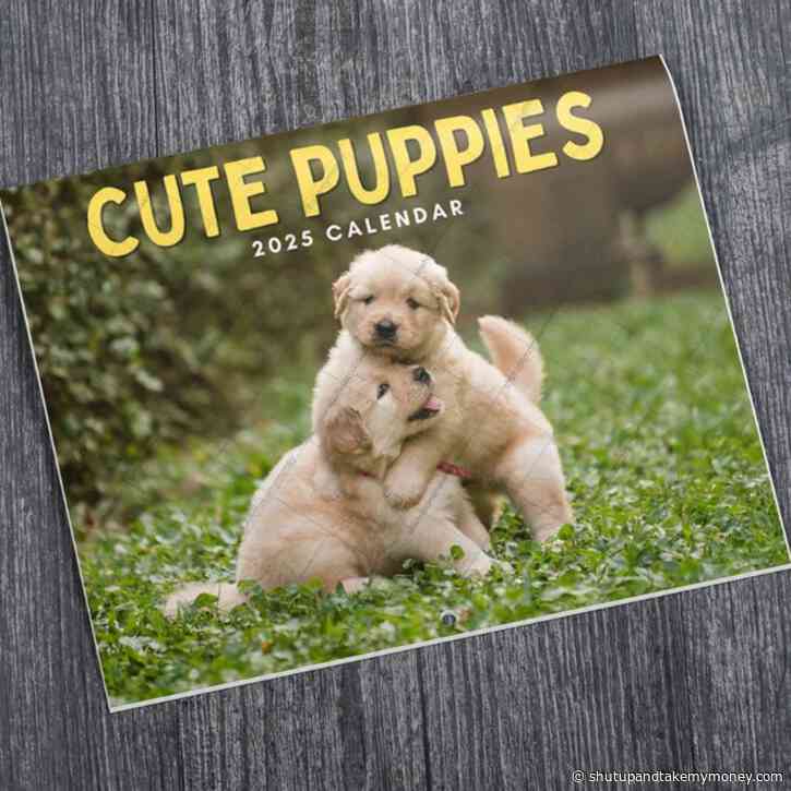 Cute Puppies 2025 Prank Calendar￼