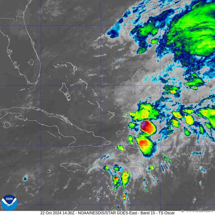 Tropical tracker: Tropical Storm Oscar moving through the Bahamas