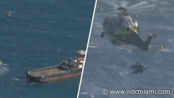 Person airlifted from large ship off Government Cut after suffering fall