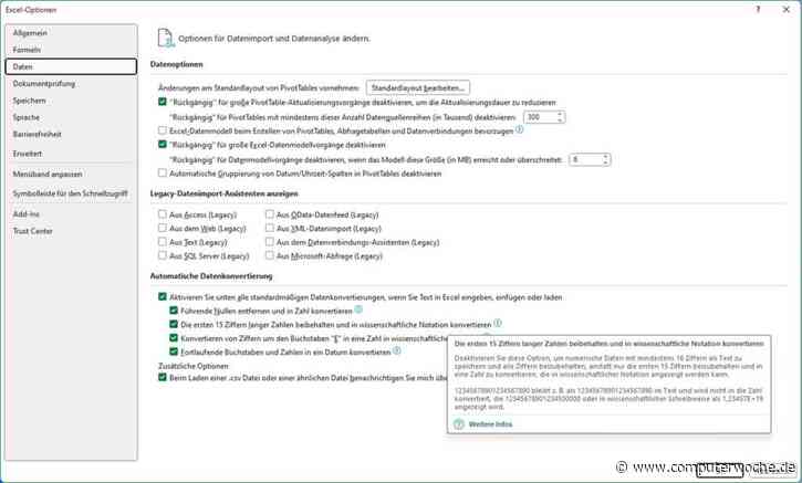 Microsoft Excel: Automatische Formatierungen deaktivieren