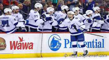 Hagel scores hat trick as Lightning beat Devils 8-5