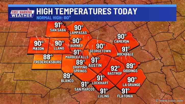 Warm temps with plenty of sunshine into the weekend