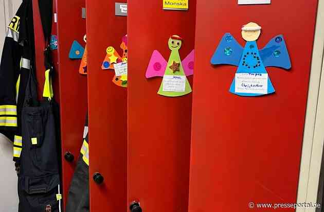 FW Beverungen: Schutzengel für die Einsatzkräfte/Eine besondere Überraschung der Kinderfeuerwehrgruppe Herstelle