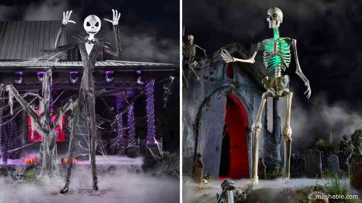 Select Halloween decorations at the Home Depot are 50% off, including the 12-foot skeleton's friends and accessories