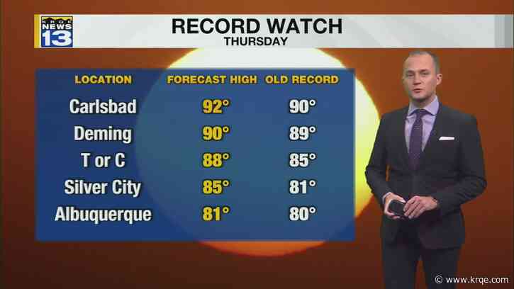 Record warmth possible Thursday