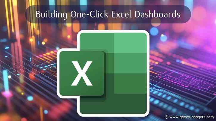 How to Build a One-Click Excel Dashboard – For Dynamic Interaction
