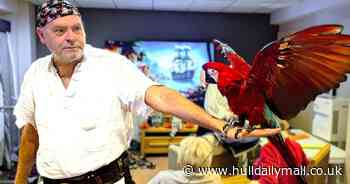 Joy as care home residents get surprise visit from feathery friends