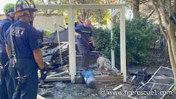 Va. firefighters rescue dog trapped for 6 days in explosion debris