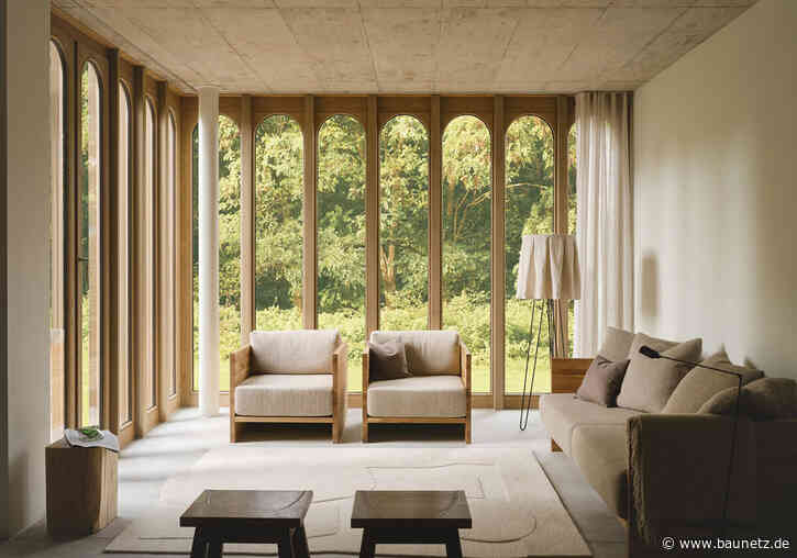 Rundbogenfenster und japanische Einflüsse
 - Doppelhaus von Nidus in Düsseldorf