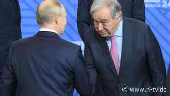 Umstrittene Reise nach Russland: Guterres fordert Frieden und erntet Putins Spott