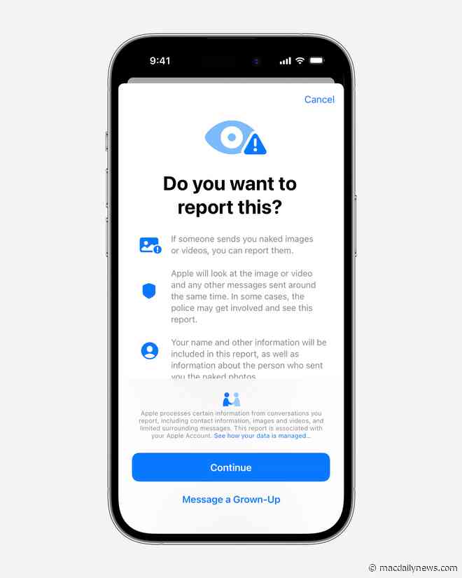New iMessage feature allows children to report nudity to Apple