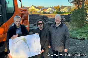 Baustart für die zentrale Omnibushaltestelle mit Wendeanlage in Anreppen