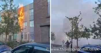 Teenagers shooting fireworks at school 'caused building fire'