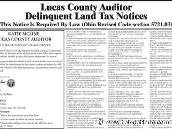 2024 Lucas County Auditor Delinquent Land Tax Notices