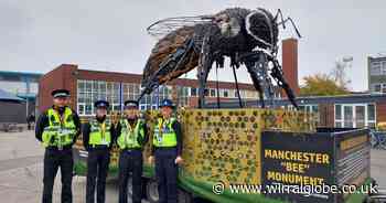 Spectacular Manchester Bee sculpture touring Ellesmere Port