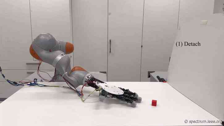 Detachable Robotic Hand Crawls Around on Finger-Legs