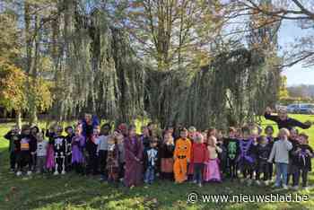 Kleuters Het Groene Lilare griezelen op laatste schooldag oktober