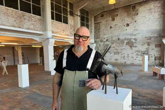 Bart (53) stelt dieren samen uit afgedankte materialen: “Toen mijn moeder verhuisde, heb ik haar keukengerei gebruikt”