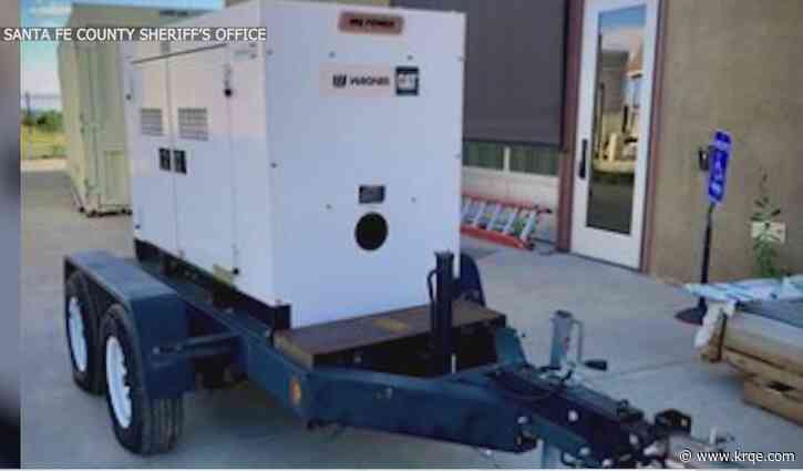 Santa Fe County Sheriff's Office search for stolen generator