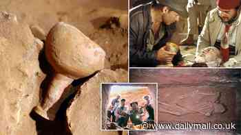 Scientists SOLVE the mystery of the 'Holy Grail' cup discovered in a secret tomb in the ancient city of Petra - but they still have no idea about the identities of the 12 people buried there