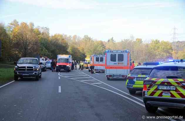 FW LK Neunkirchen: Tragischer Verkehrsunfall auf Rombachaufstieg - Drei Verletzte und eine Tote