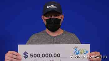 Barrie man wins $500,000 with lottery