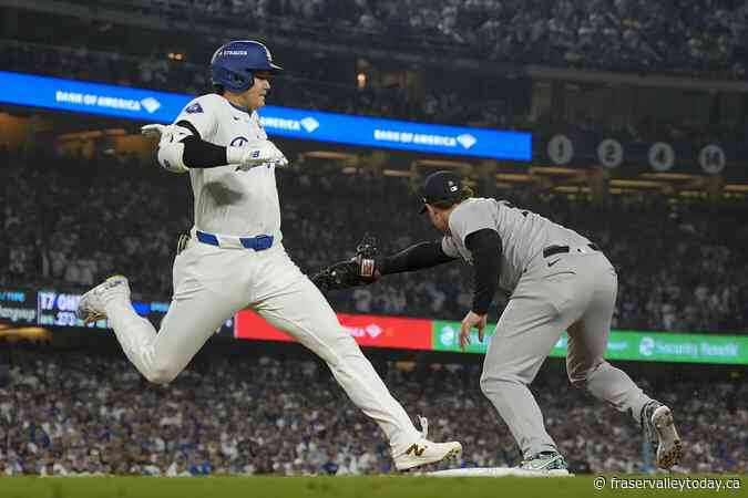 Freeman hits 1st game-ending slam in World Series history as Dodgers top Yankees 6-3 in opener