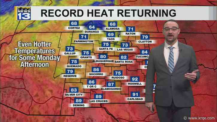 Record highs possible before cool down