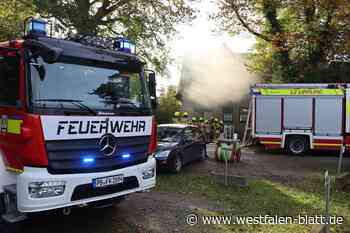Kellerbrand in Wohnhaus am Tierpark Nadermann in Delbrück-Schöning