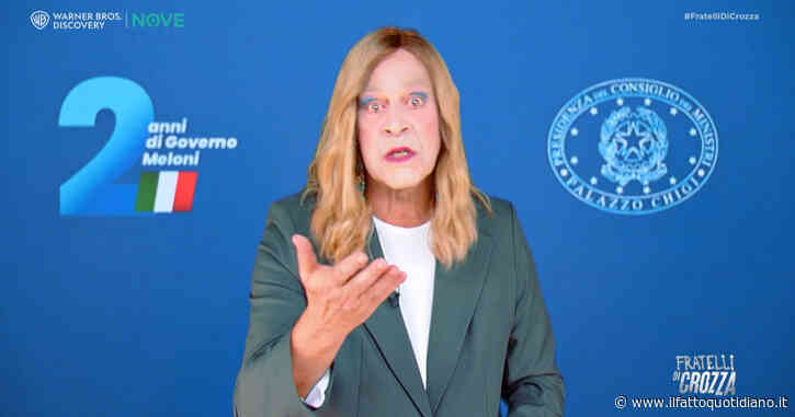 Crozza-Meloni interrotta dal giornalista: “Ora basta, aboliamo le domande e le conferenze stampa”