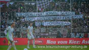 St. Pauli-Fans protestieren gegen Wolfsburg-Stürmer Behrens