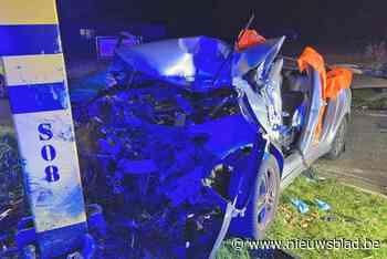 Bestuurder wordt onwel en botst tegen verkeerspaal op N80 in Sint-Truiden