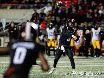 EXPECTING FIREWORKS: Dru Brown, Chad Kelly should light up skies in Redblacks-Argos playoff