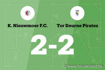 TOR Deurne Pirates speelt gelijk in uitwedstrijd tegen Nieuwmoer