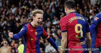 Koploper Barcelona met invaller Frenkie de Jong pijnigt Real Madrid met klinkende zege in Bernabéu