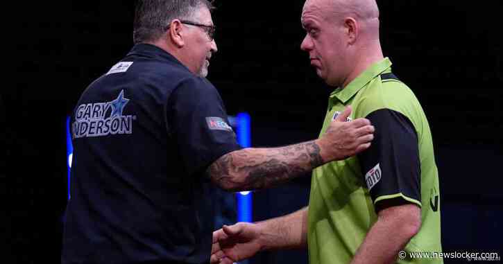 Michael van Gerwen woedend op dartsbond na uitschakeling op EK: ‘Ze mogen mijn kont kussen’